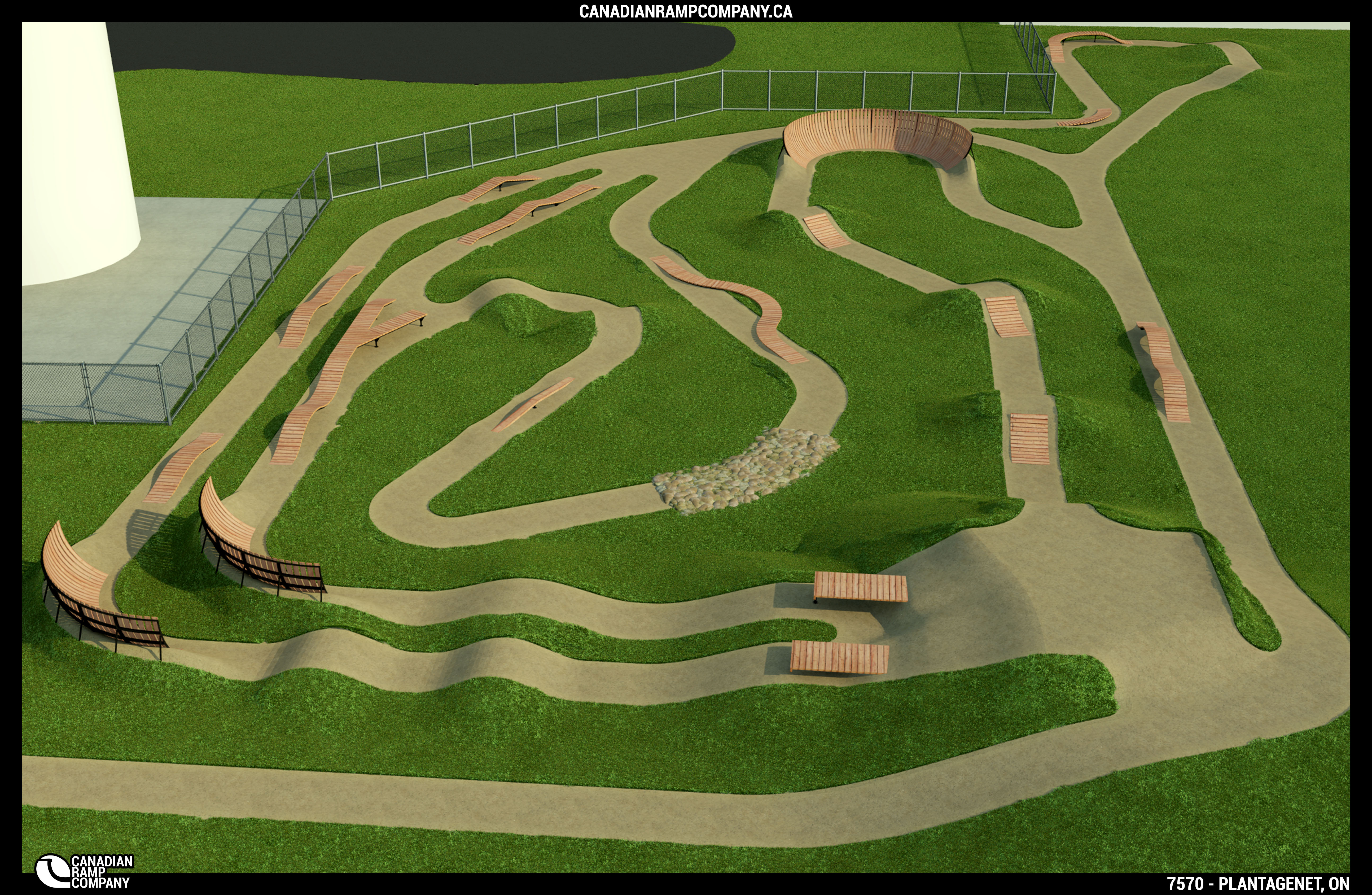 Rendering of Wendover's BMX Park 