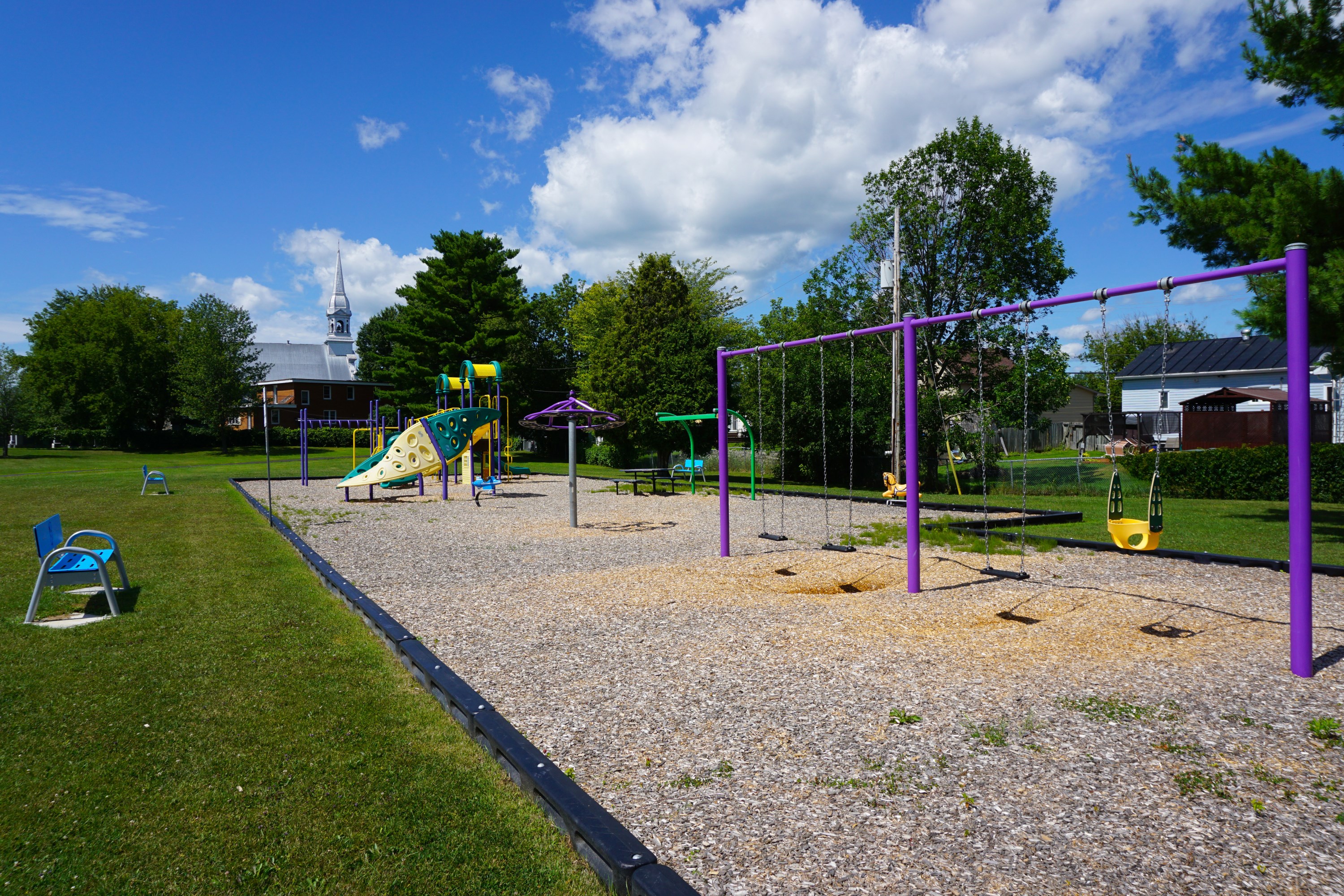 View of the Lefaivre Park Playstructures