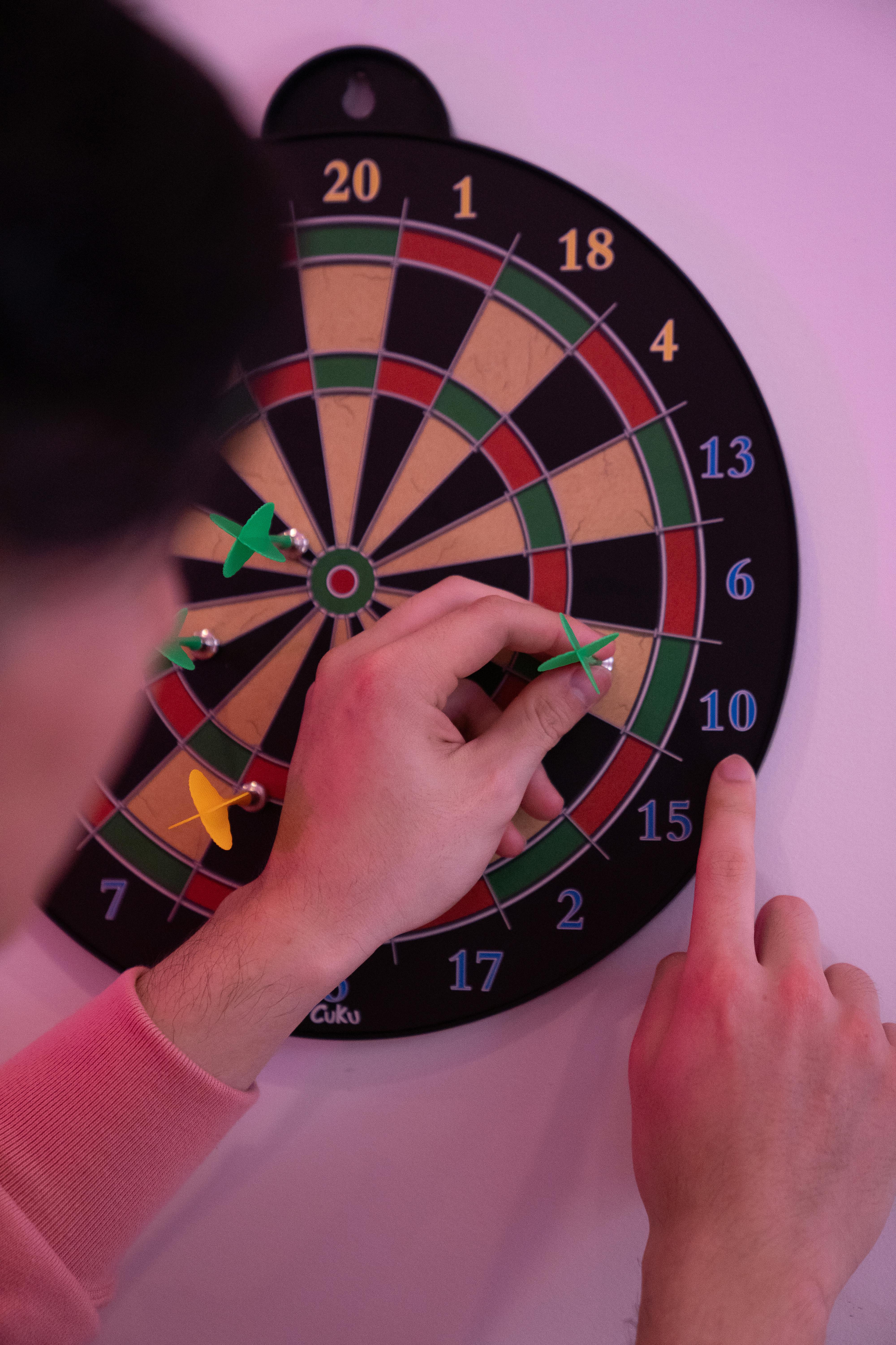 A dart board