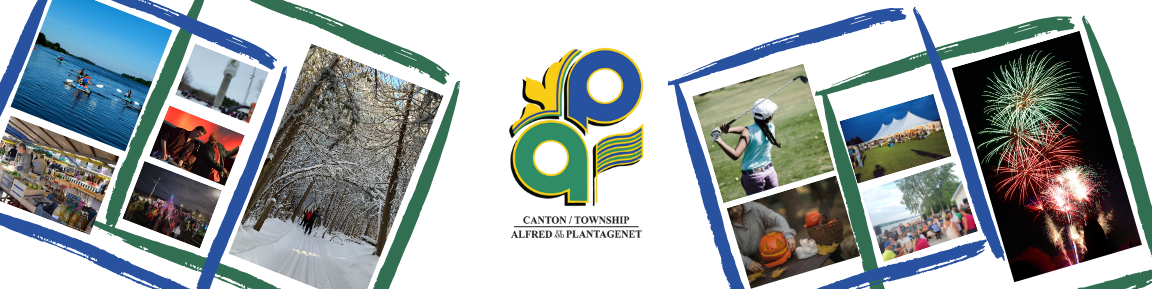 Logo du Canton avec des photos d'événements