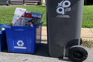 Conteneur à déchets et bac de recyclage
