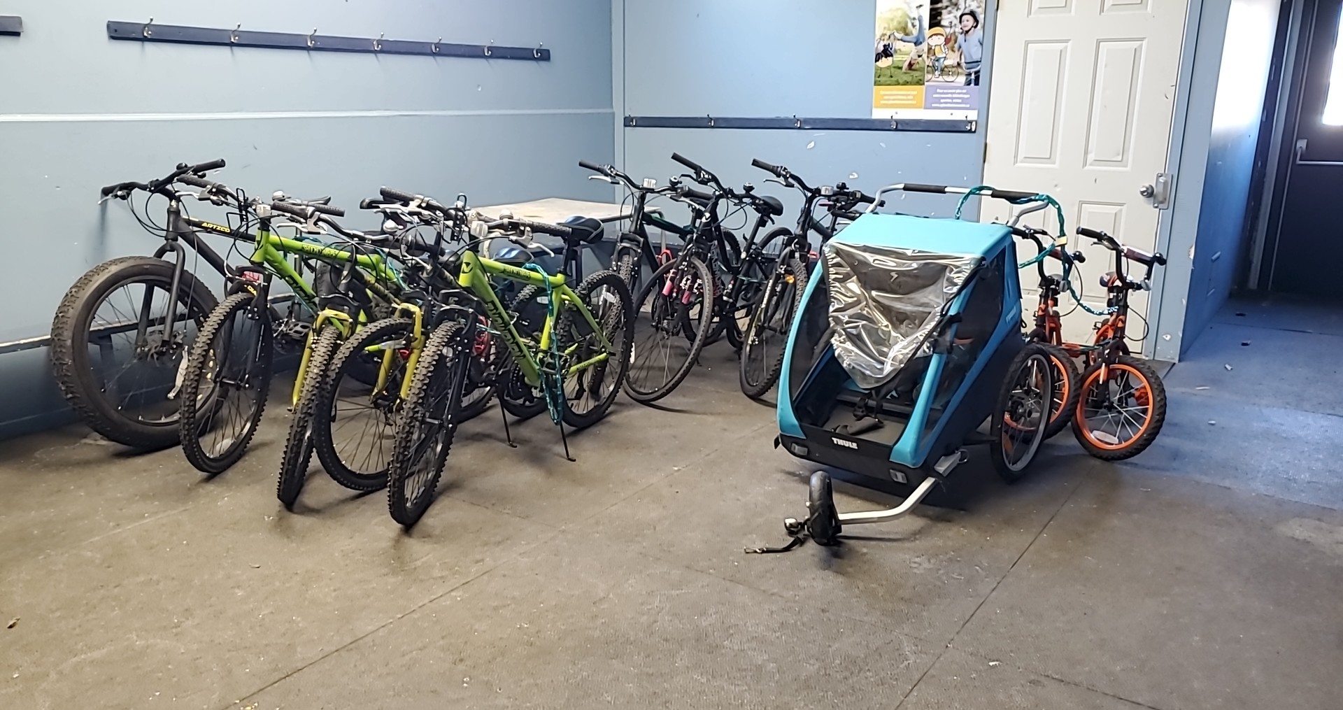 Bikes in storage