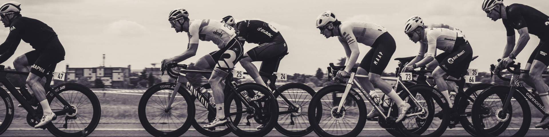 A few people cycling