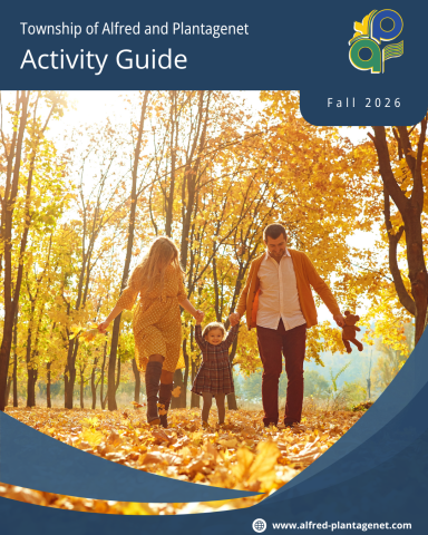 Cover page for the Township's Fall 2026 Activity Guide