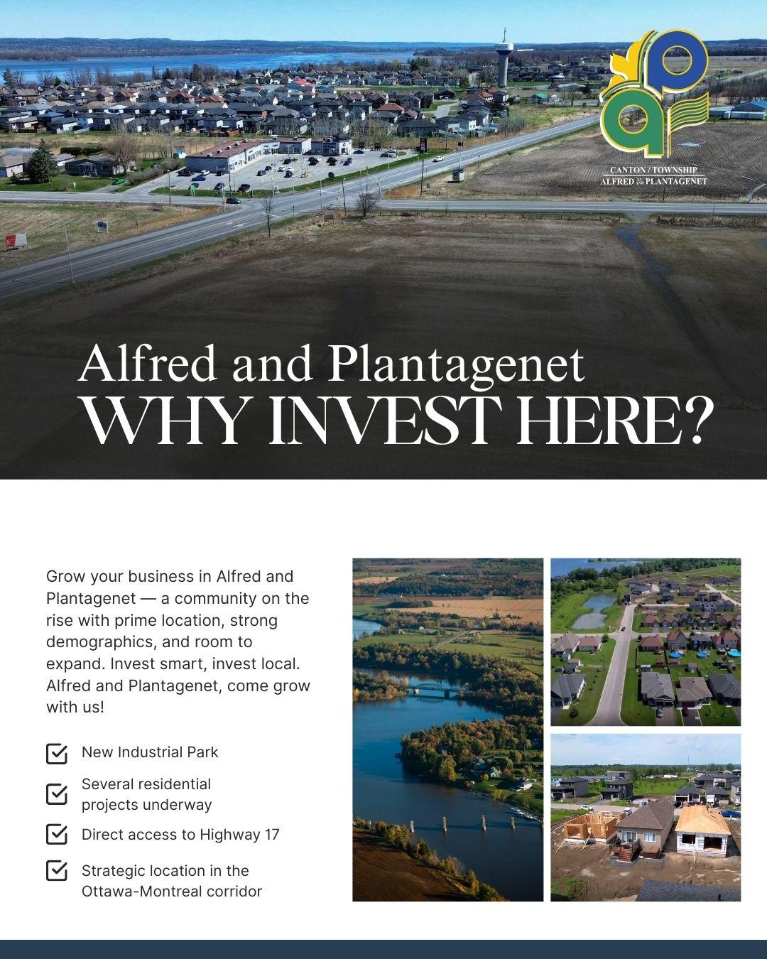 Cover page for the Township's Why Invest Here Flyer