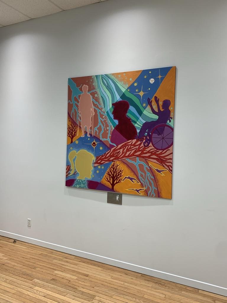 The collective artwork in Lucien-Delorme Community Center
