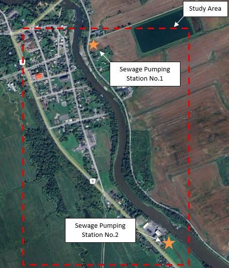 Map showing the study area for Plantagenet Wastewater Collection and Pumping System Upgrades