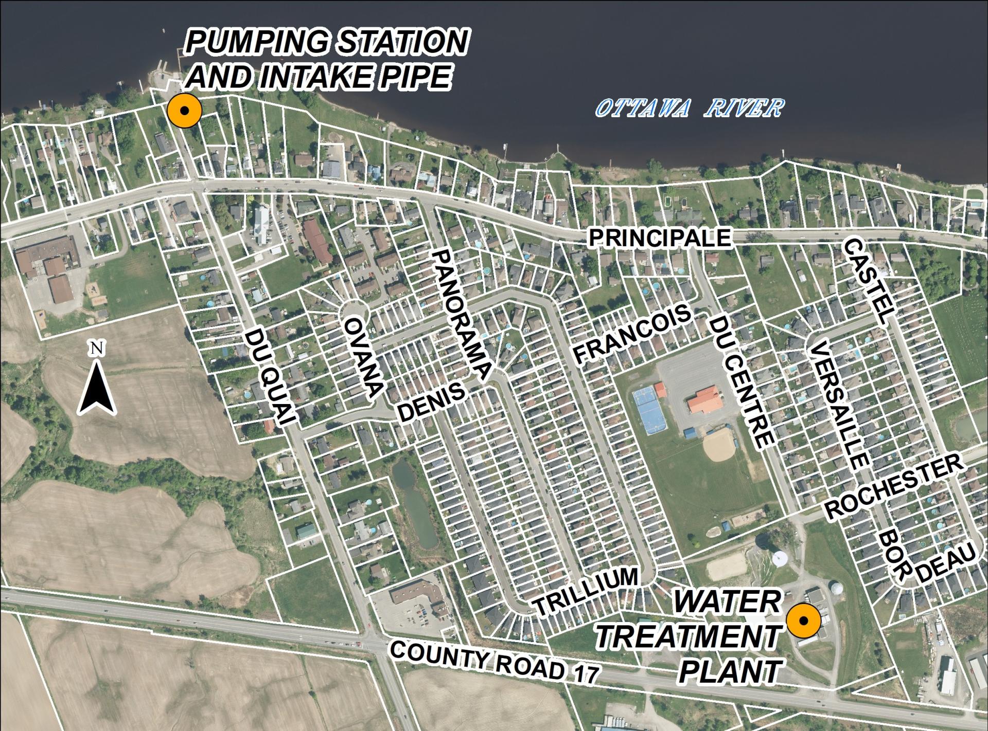 Map of Wendover Water Treatment Plant and Pumping Station